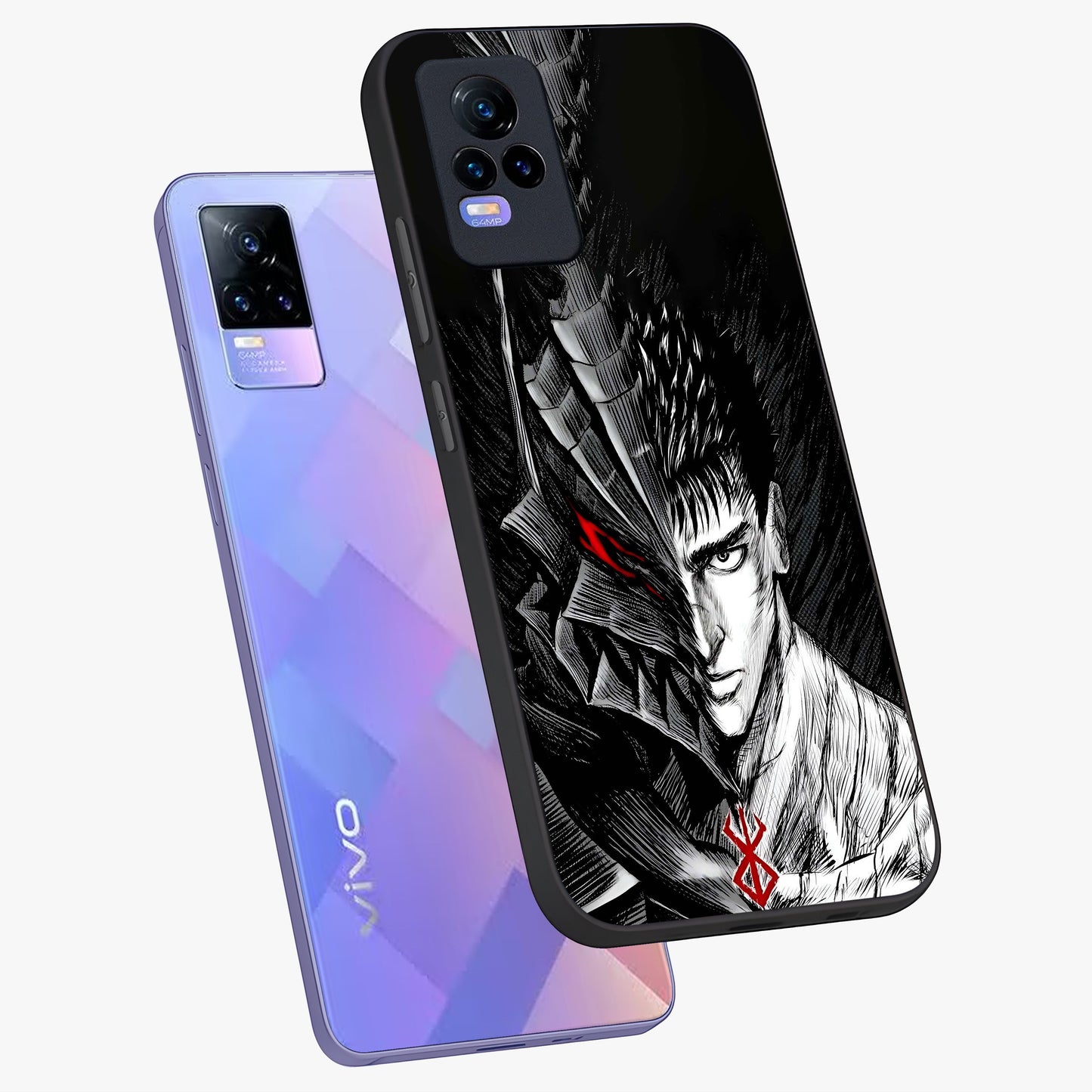 Berserker Blood Oath Glass Case displayed in angled mockup highlighting dark fantasy graphic design and powerful theme.