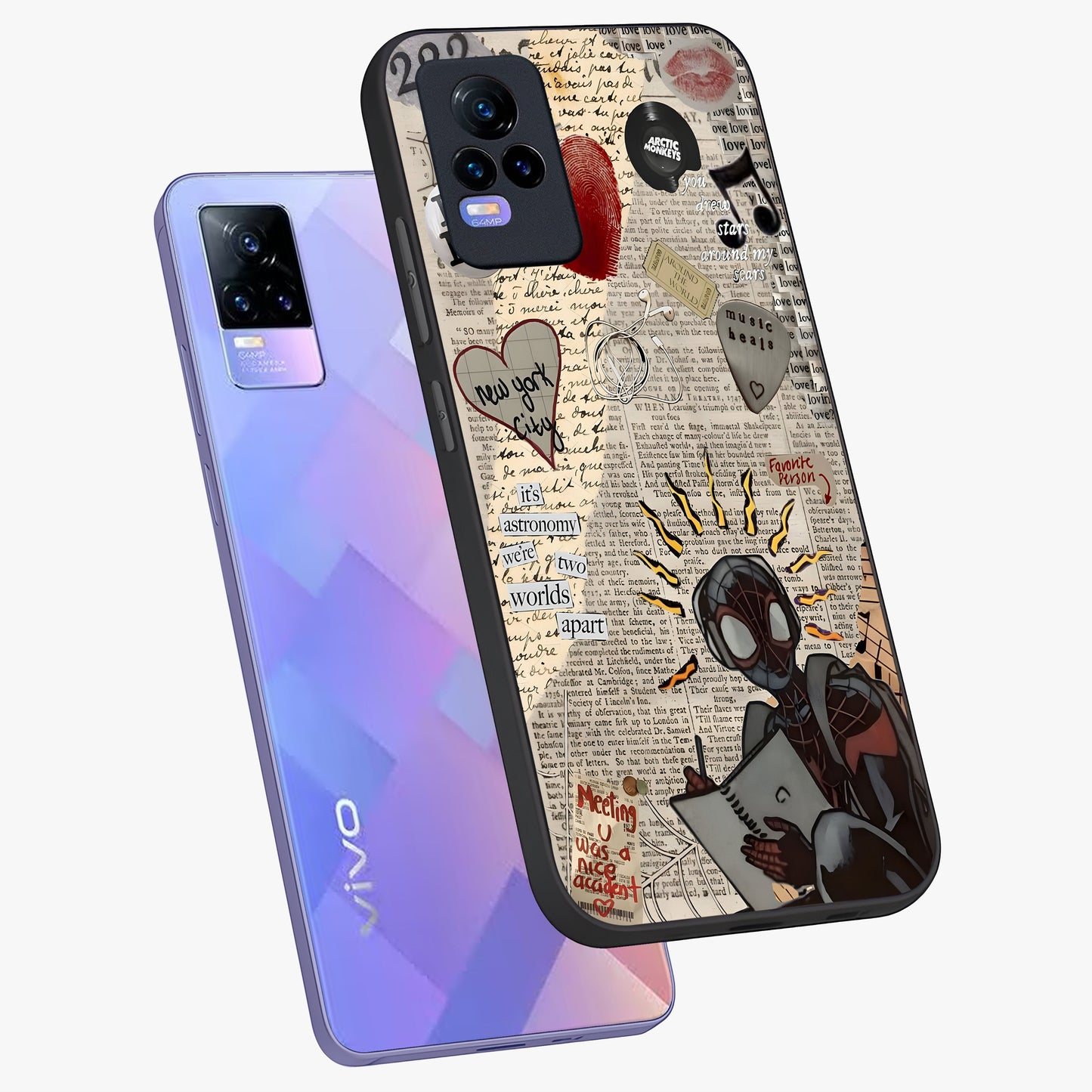 City Dream Sketch Glass Case displayed in angled mockup highlighting minimal city illustration with aesthetic sketch style.