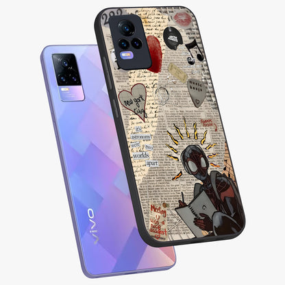 City Dream Sketch Glass Case displayed in angled mockup highlighting minimal city illustration with aesthetic sketch style.
