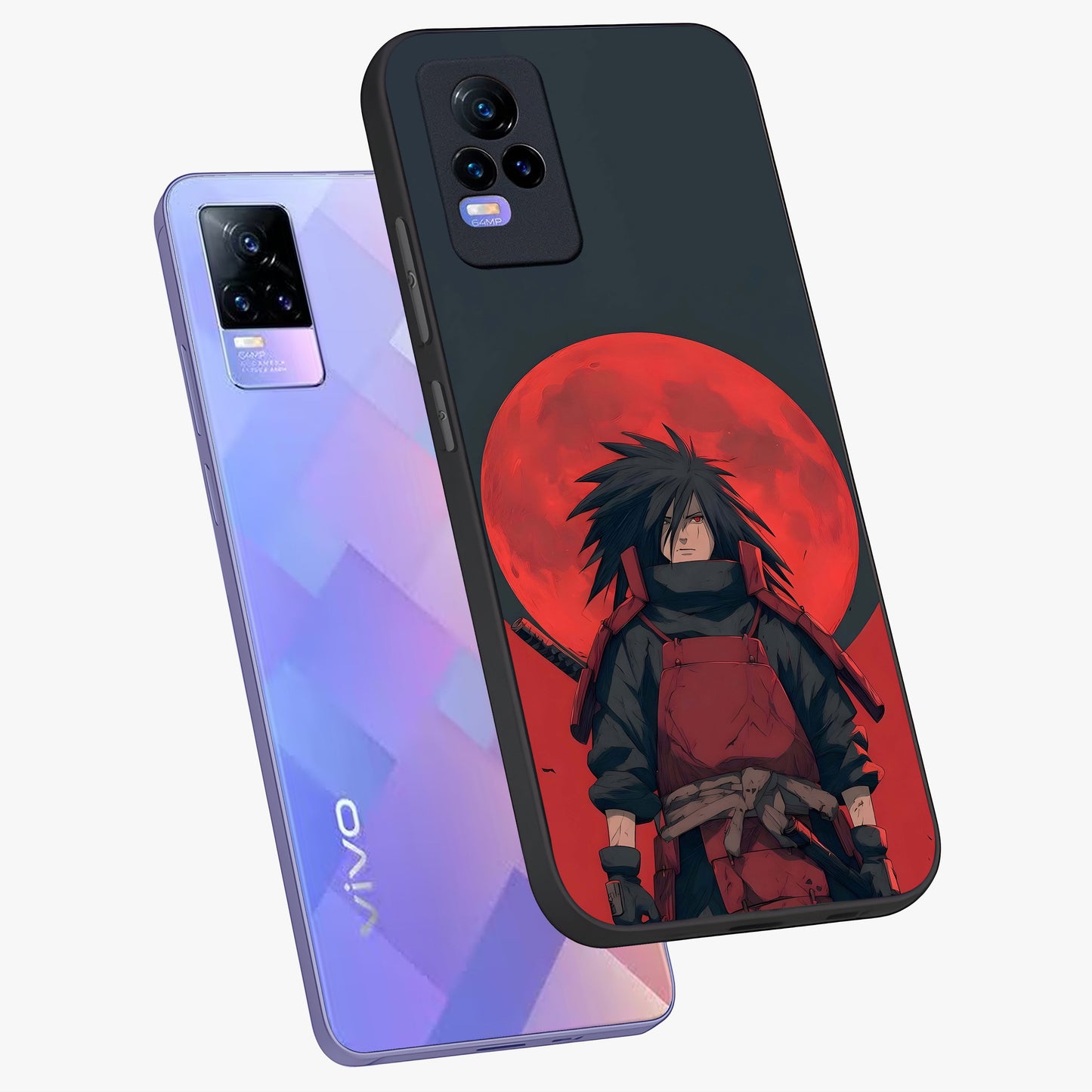 Crimson Moon Warlord Glass Case displayed in angled mockup highlighting dramatic crimson moon design with fantasy aesthetic.