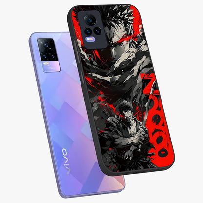 Demon Sword Resolve Glass Case displayed in angled mockup highlighting powerful demon sword illustration with dark fantasy aesthetic.