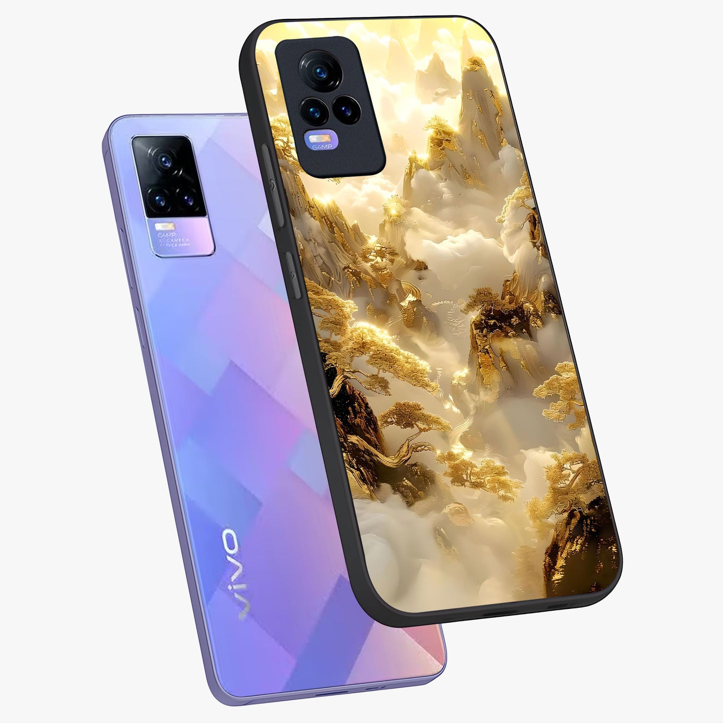 Gates Of Illumination Glass Case displayed in angled mockup highlighting radiant portal inspired design with fantasy aesthetic.