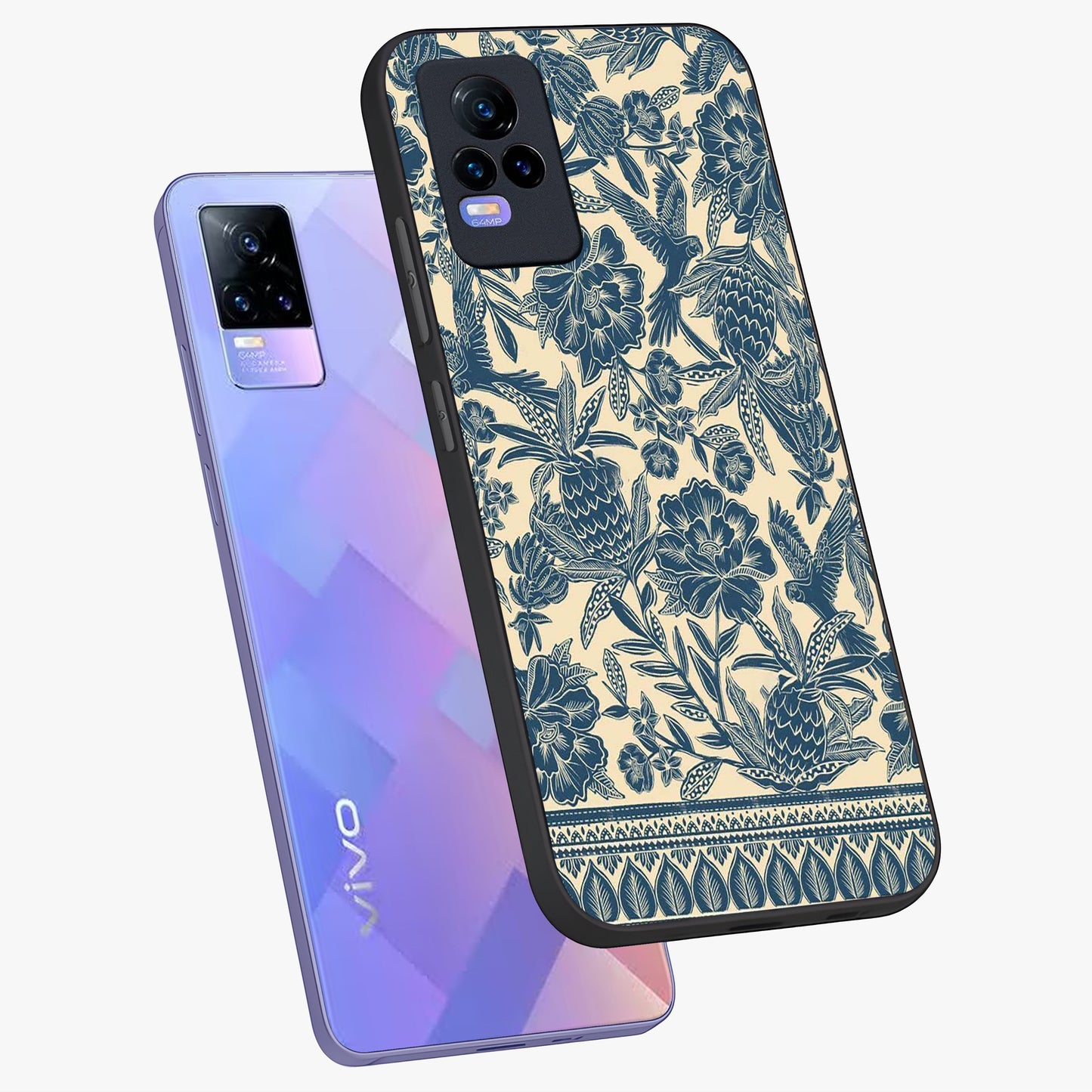 Heirloom Wild Bloom Glass Case displayed in angled mockup highlighting botanical bloom design with classic aesthetic style.