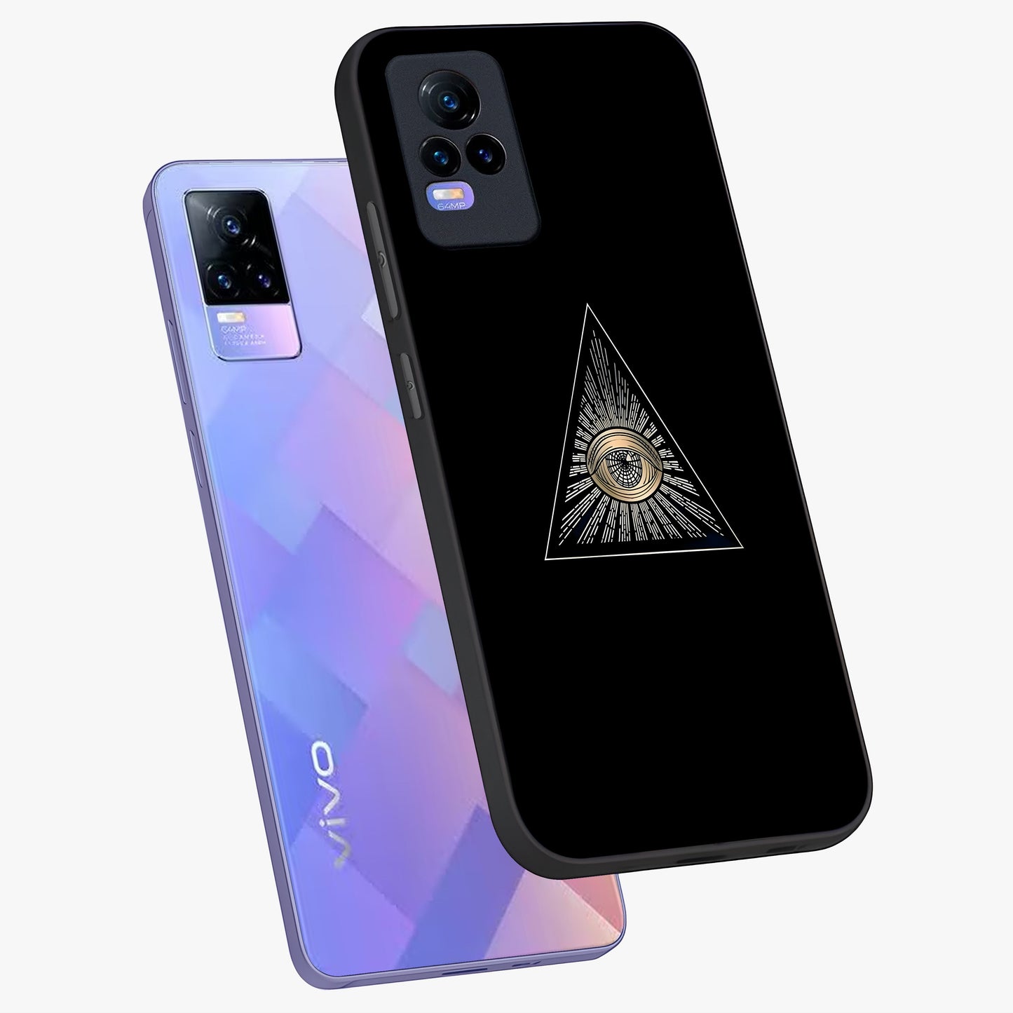 Illuminati Evil Glass Case displayed in angled mockup highlighting dark occult inspired design with bold aesthetic style.