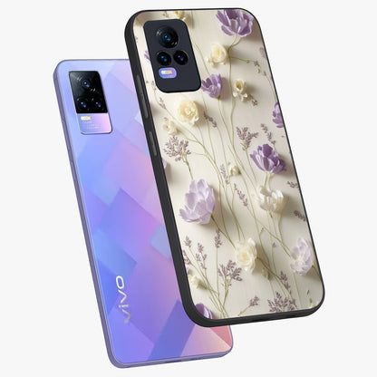 Lilac Breeze Harmony Glass Case displayed in angled mockup highlighting calm lilac breeze design with soothing aesthetic style.