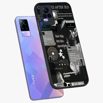 Midnight Love Echo Glass Case displayed in angled mockup highlighting elegant love inspired design with deep aesthetic style.