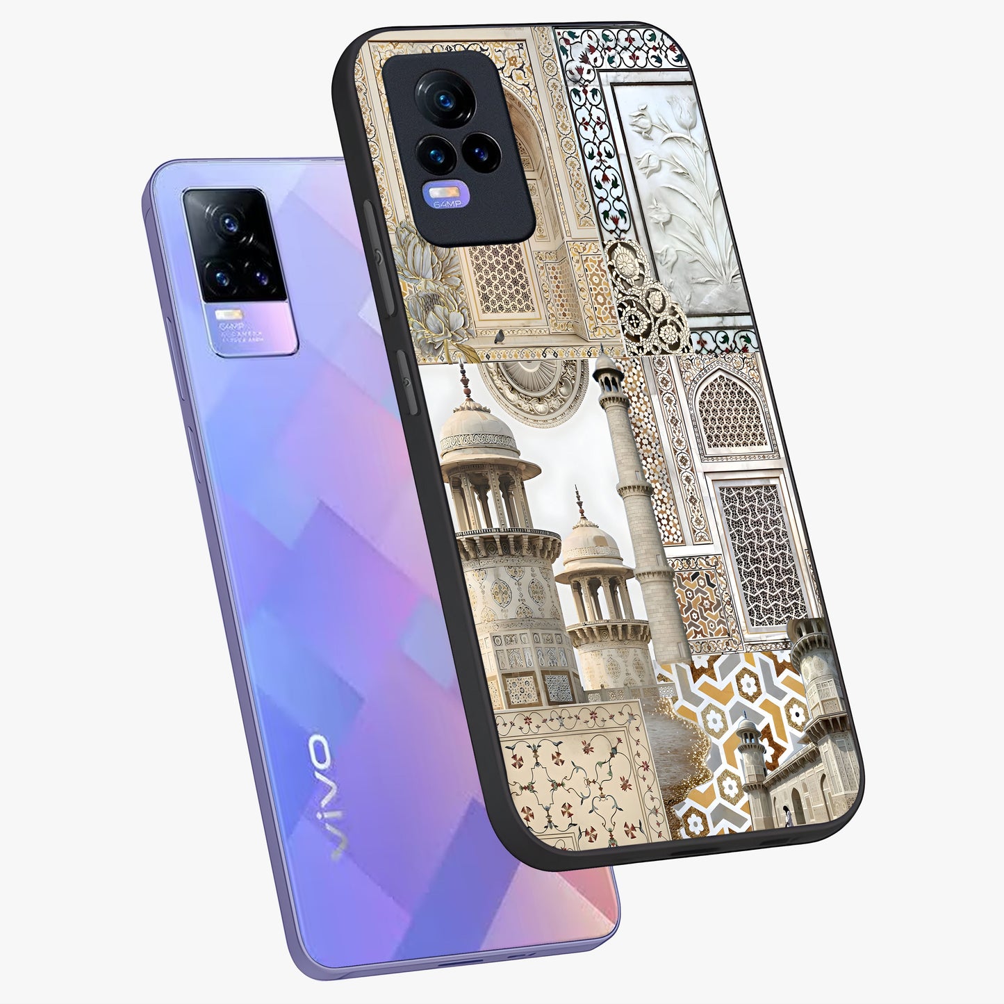 Mughal Marble Legacy Glass Case displayed in angled mockup highlighting elegant heritage marble artwork with royal aesthetic.