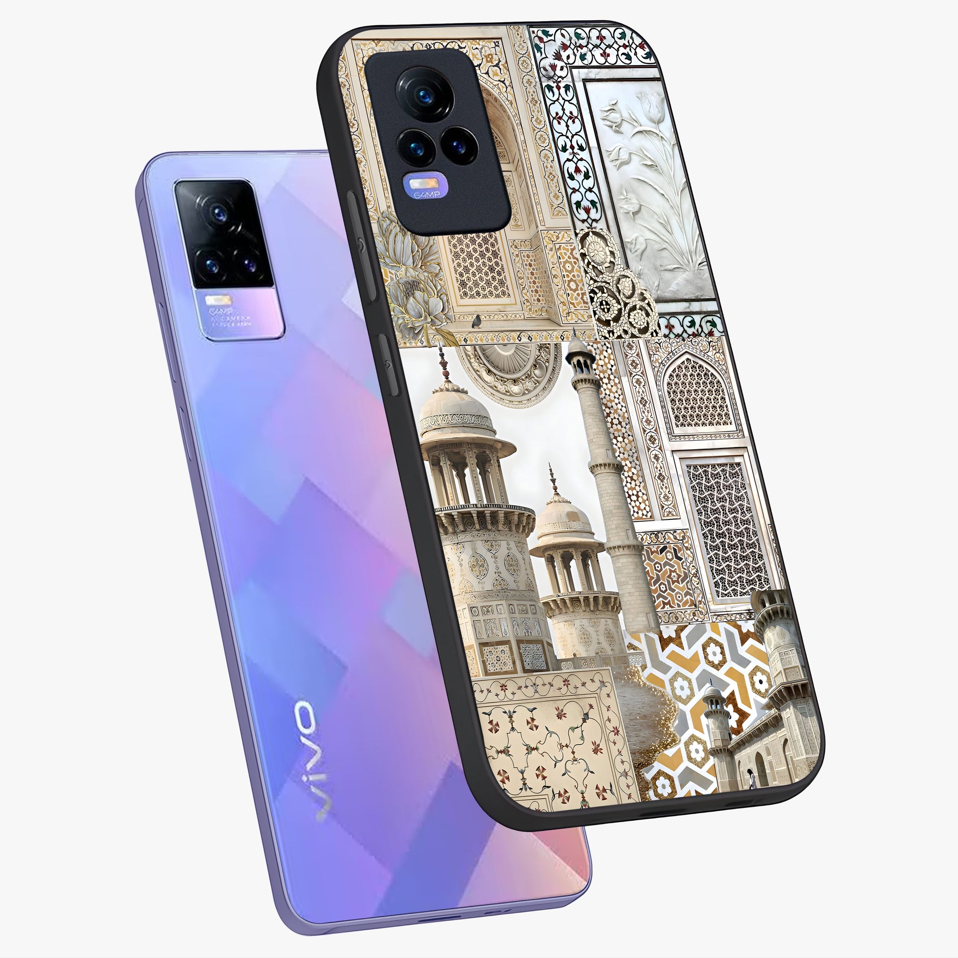Mughal Marble Legacy Glass Case displayed in angled mockup highlighting elegant heritage marble artwork with royal aesthetic.