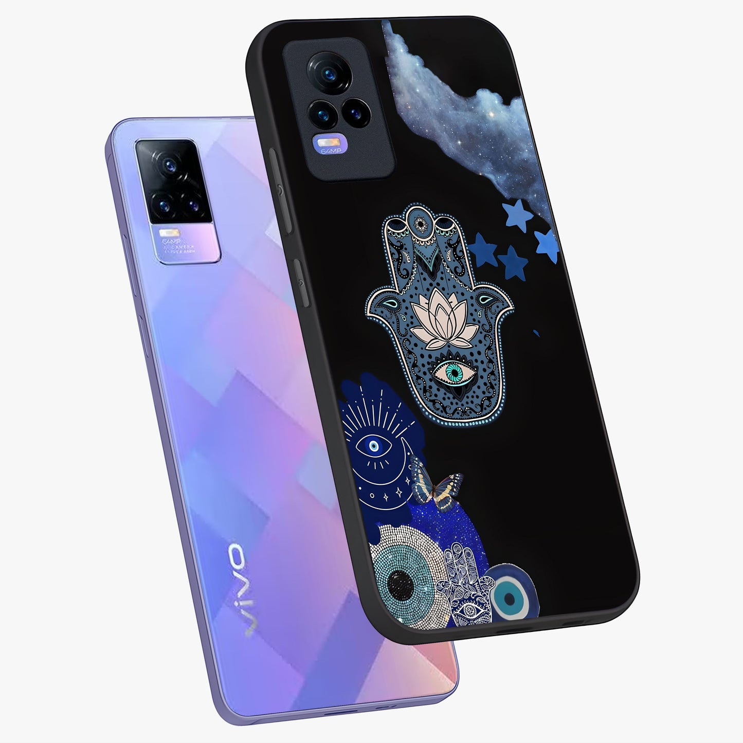 Mystic Hand Aura Glass Case displayed in angled mockup highlighting magical aura design with spiritual aesthetic style.