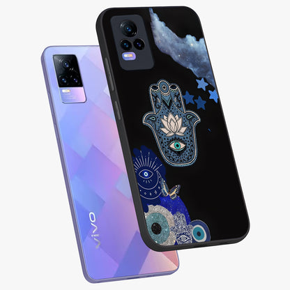 Mystic Hand Aura Glass Case displayed in angled mockup highlighting magical aura design with spiritual aesthetic style.