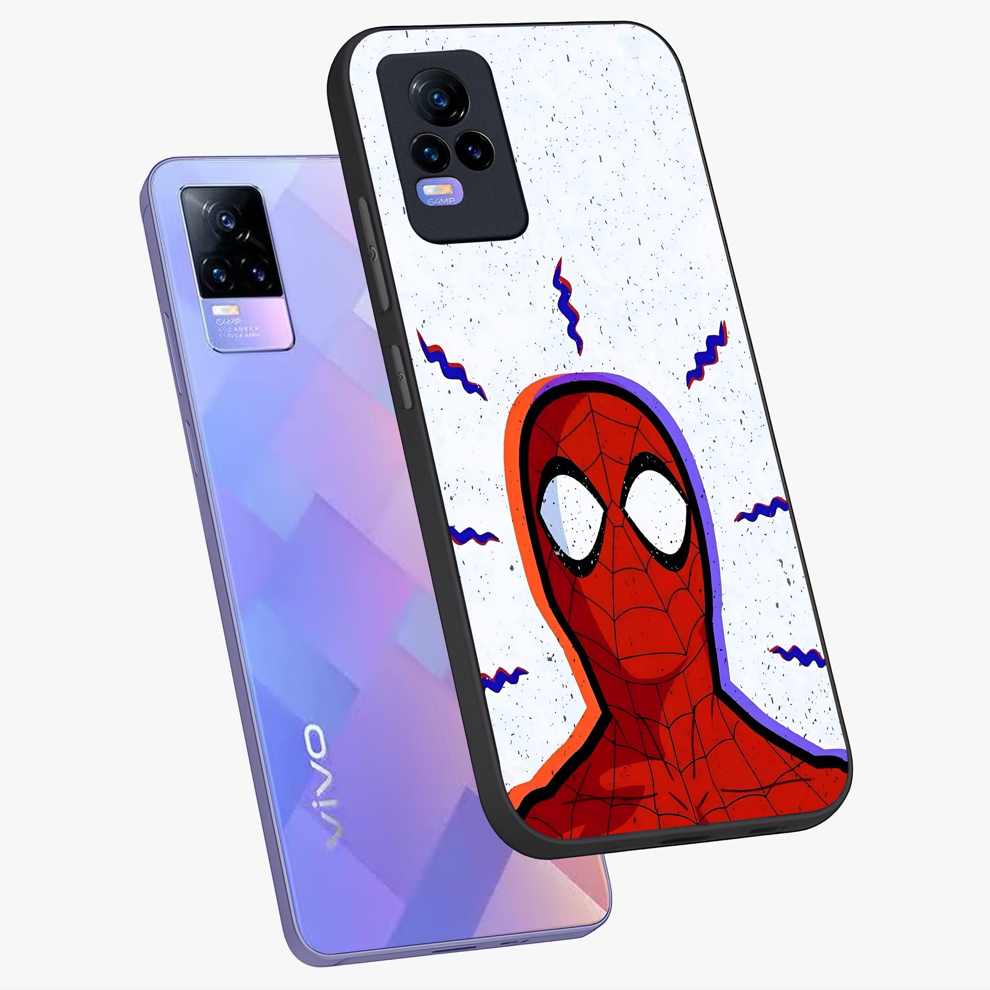 Omg Spiderman Glass Case displayed in angled mockup highlighting dynamic hero illustration with action comic aesthetic.