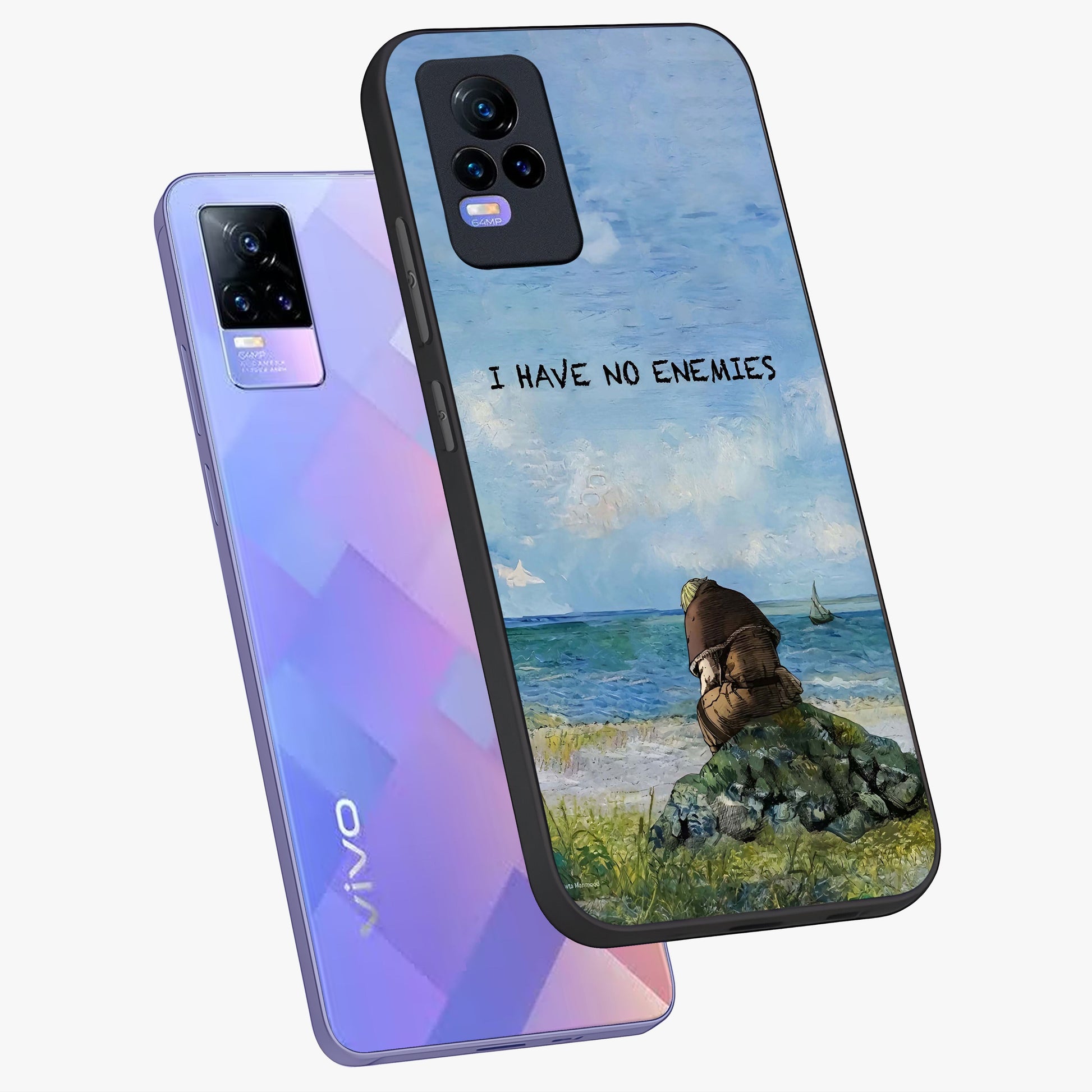 Peace Beyond War Glass Case displayed in angled mockup highlighting meaningful message design with artistic aesthetic style.