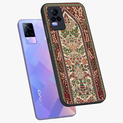 Persian Inspired Glass Case displayed in angled mockup highlighting intricate traditional design with elegant cultural aesthetic.
