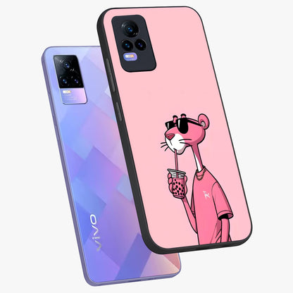 Pink Panther Glass Case displayed in angled mockup highlighting playful cartoon character design with vibrant pink aesthetic.