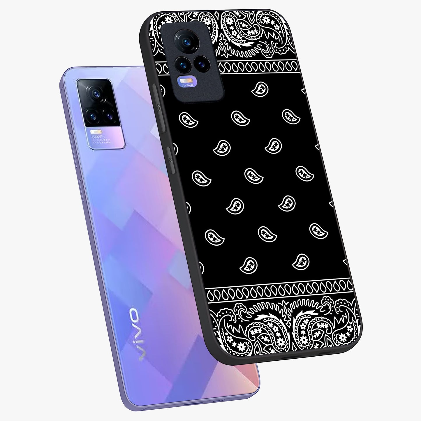 Retro Rebel Threads Glass Case displayed in angled mockup highlighting retro inspired graphic design with rebellious aesthetic.