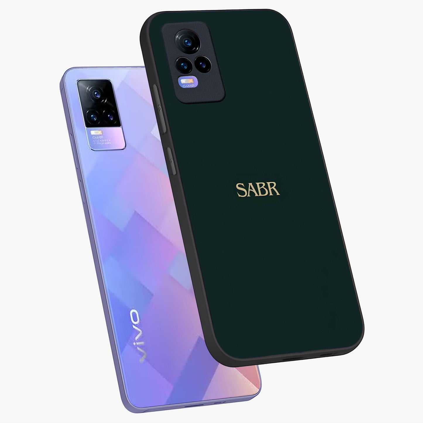 Sabr Minimal Patience Glass Case displayed in angled mockup highlighting simple inspirational design with clean aesthetic style.