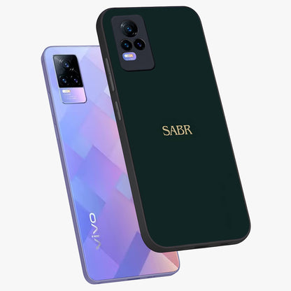 Sabr Minimal Patience Glass Case displayed in angled mockup highlighting simple inspirational design with clean aesthetic style.