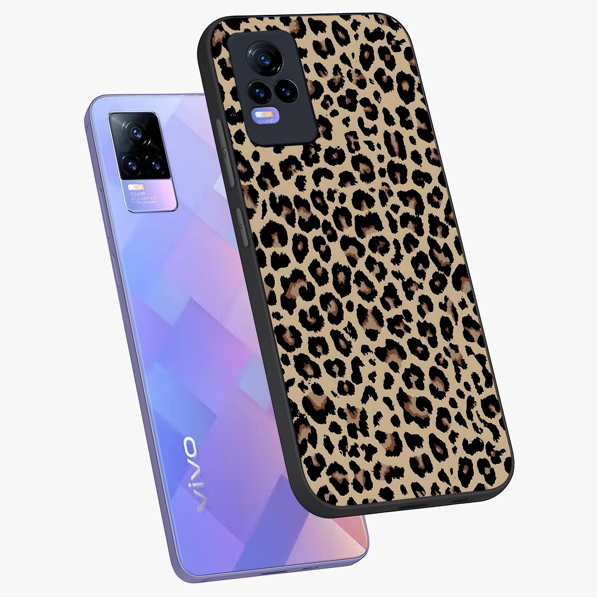 Savage Chic Pattern Glass Case displayed in angled mockup highlighting bold fashion inspired design with chic aesthetic.