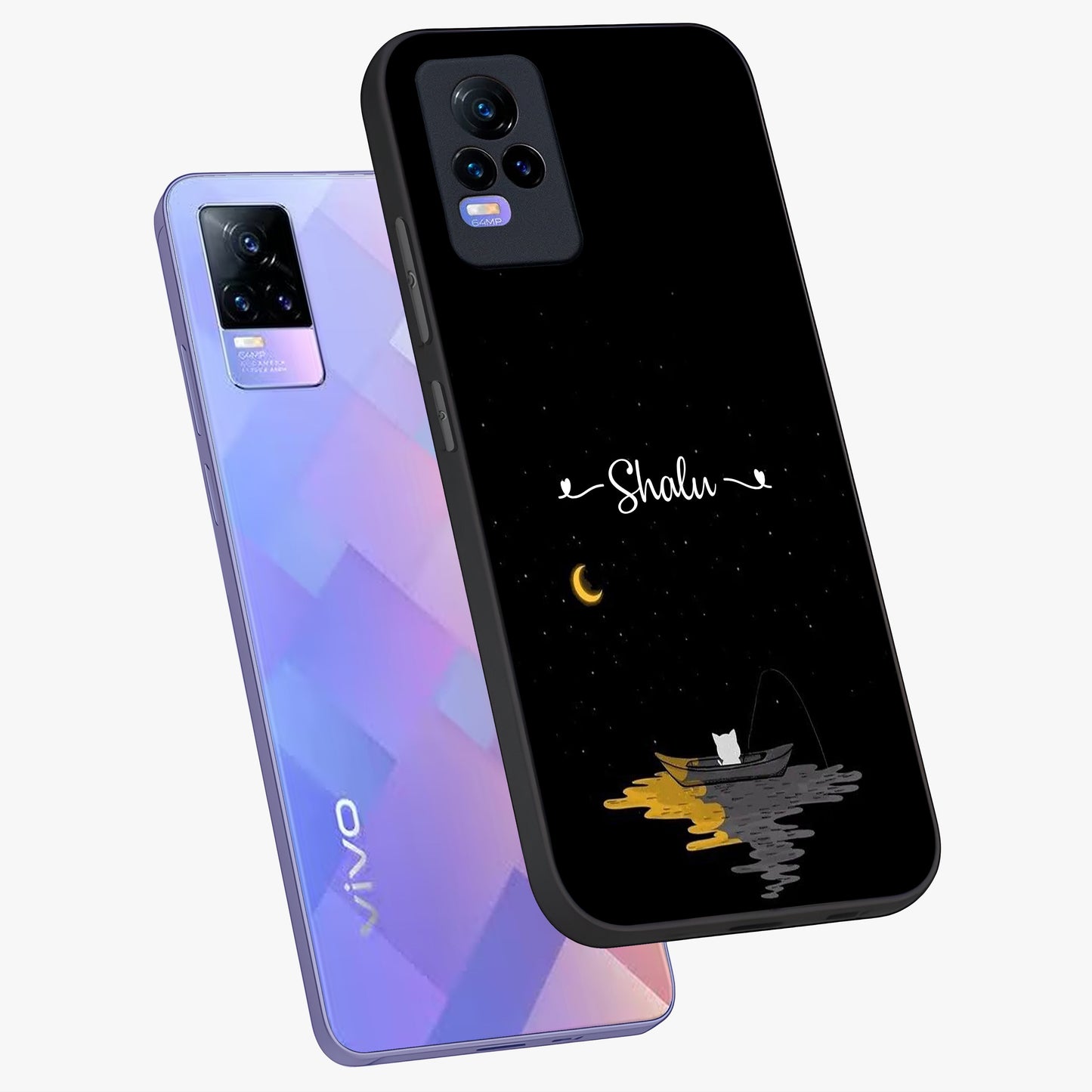 Silent Night Row Glass Case displayed in angled mockup highlighting peaceful evening design with dreamy night aesthetic.