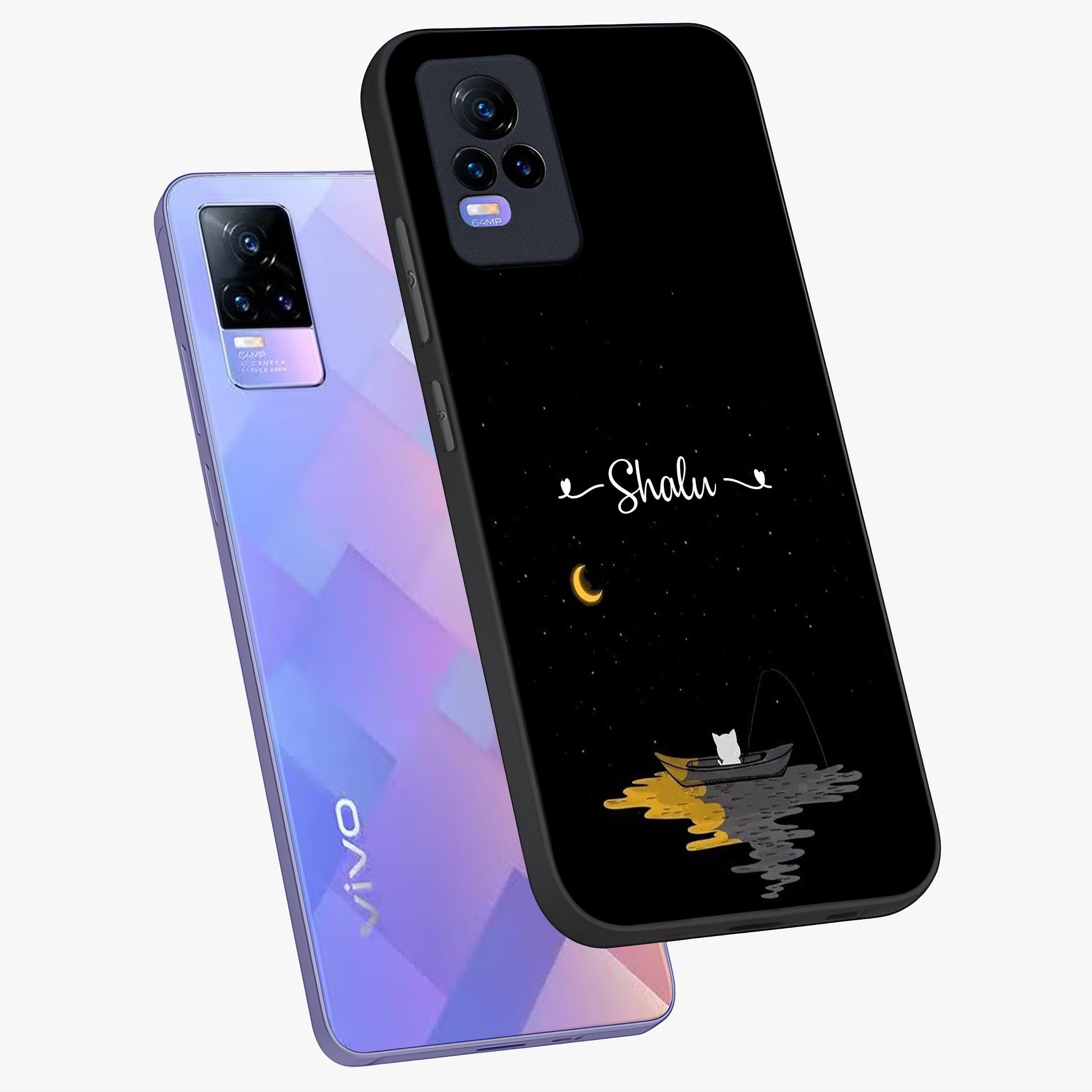 Silent Night Row Glass Case displayed in angled mockup highlighting peaceful evening design with dreamy night aesthetic.