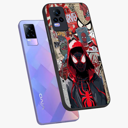 Spider Collage Street Glass Case displayed in angled mockup highlighting dynamic street style collage design with comic aesthetic.