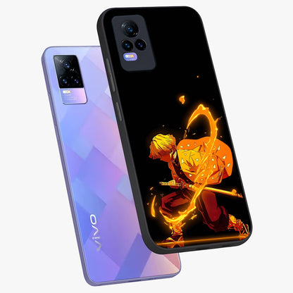 Thunder Flame Execution Glass Case displayed in angled mockup highlighting dramatic fire themed design with intense fantasy aesthetic.
