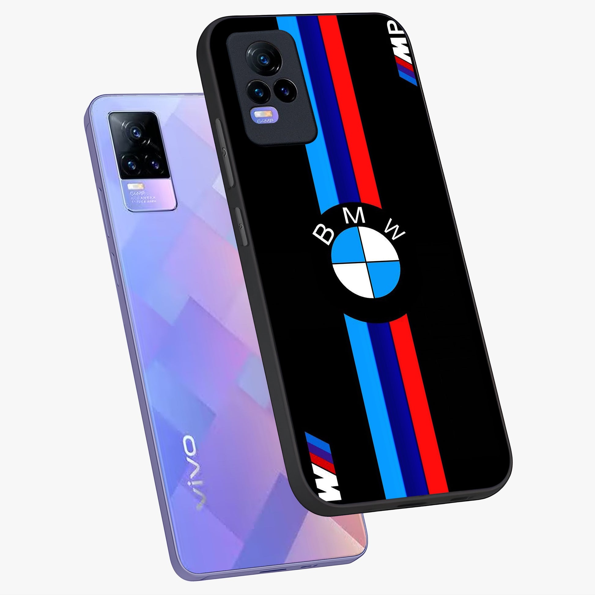 Turbo BMW Beast Glass Case displayed in angled mockup highlighting sleek racing car design with bold automotive aesthetic.