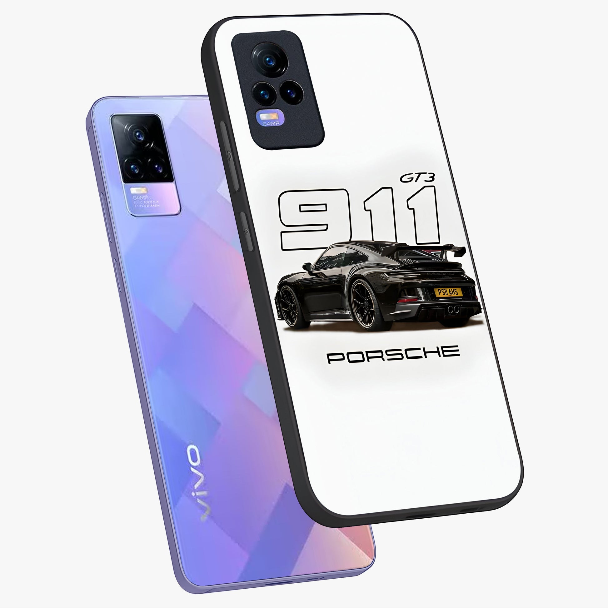 Turbo Legacy Icon Glass Case displayed in angled mockup highlighting dynamic automotive design with performance aesthetic.