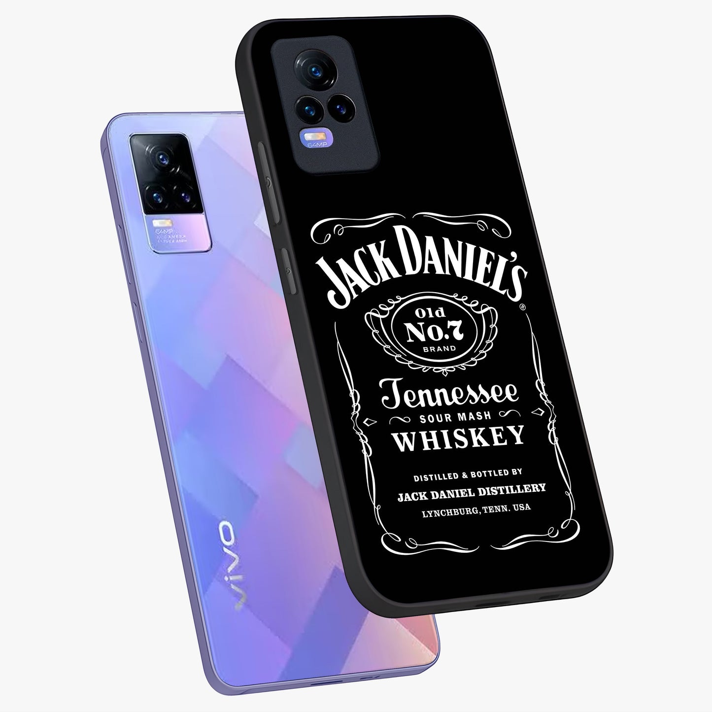 Vintage Whiskey Heritage Glass Case displayed in angled mockup highlighting retro beverage themed design with heritage aesthetic.