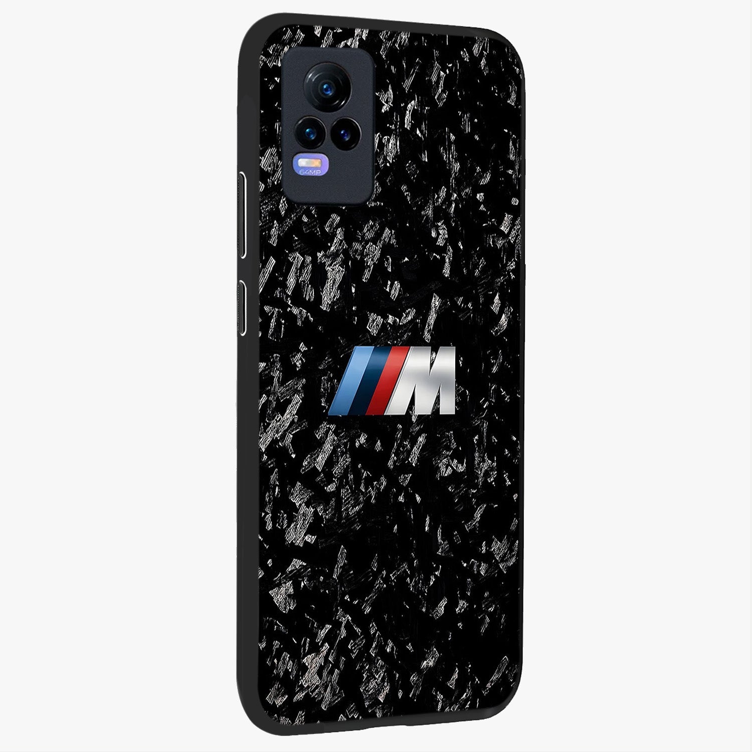 Carbon Speed Mark Glass Case upright view showcasing modern carbon speed graphic with bold automotive theme.