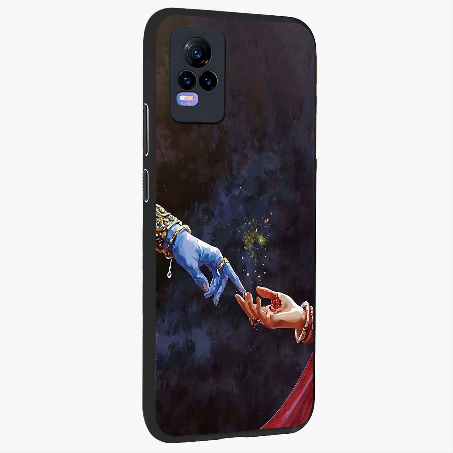 Divine Touch Eternal Glass Case upright view showcasing peaceful spiritual artwork with eternal divine theme.