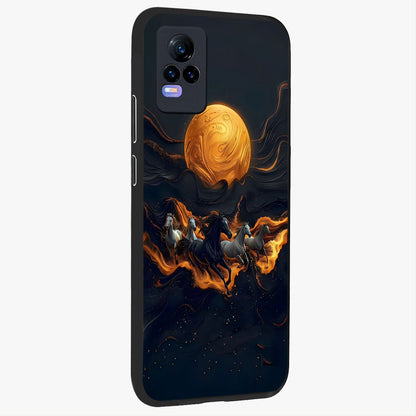 Golden Royal Heritage Glass Case upright view showcasing elegant royal artwork with classic heritage theme.