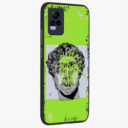 Neo Graffiti Rebellion Glass Case upright view showcasing colorful graffiti artwork with bold modern street style.