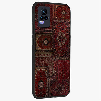 Persian Velvet Tale Glass Case upright view showcasing elegant Persian artwork with classic heritage theme.