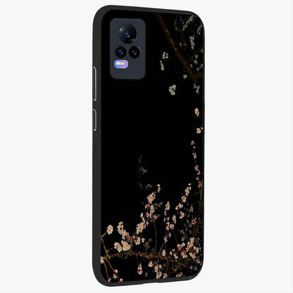 Petal Moon Light With Custom Name Glass Case upright view showcasing elegant floral moon artwork with personalized aesthetic.