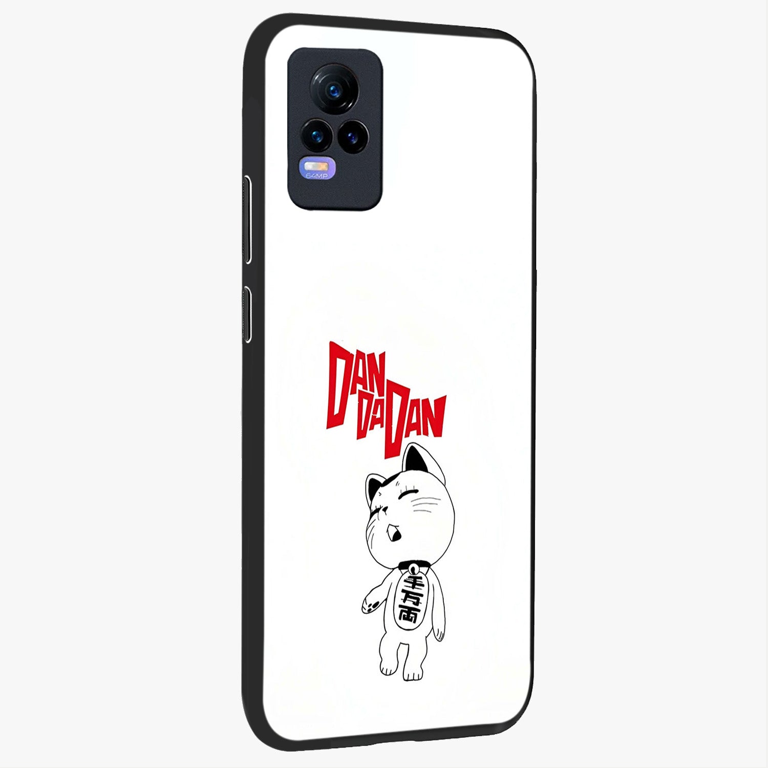 Playful Spirit Charm Glass Case upright view showcasing vibrant charm artwork with fun artistic theme.