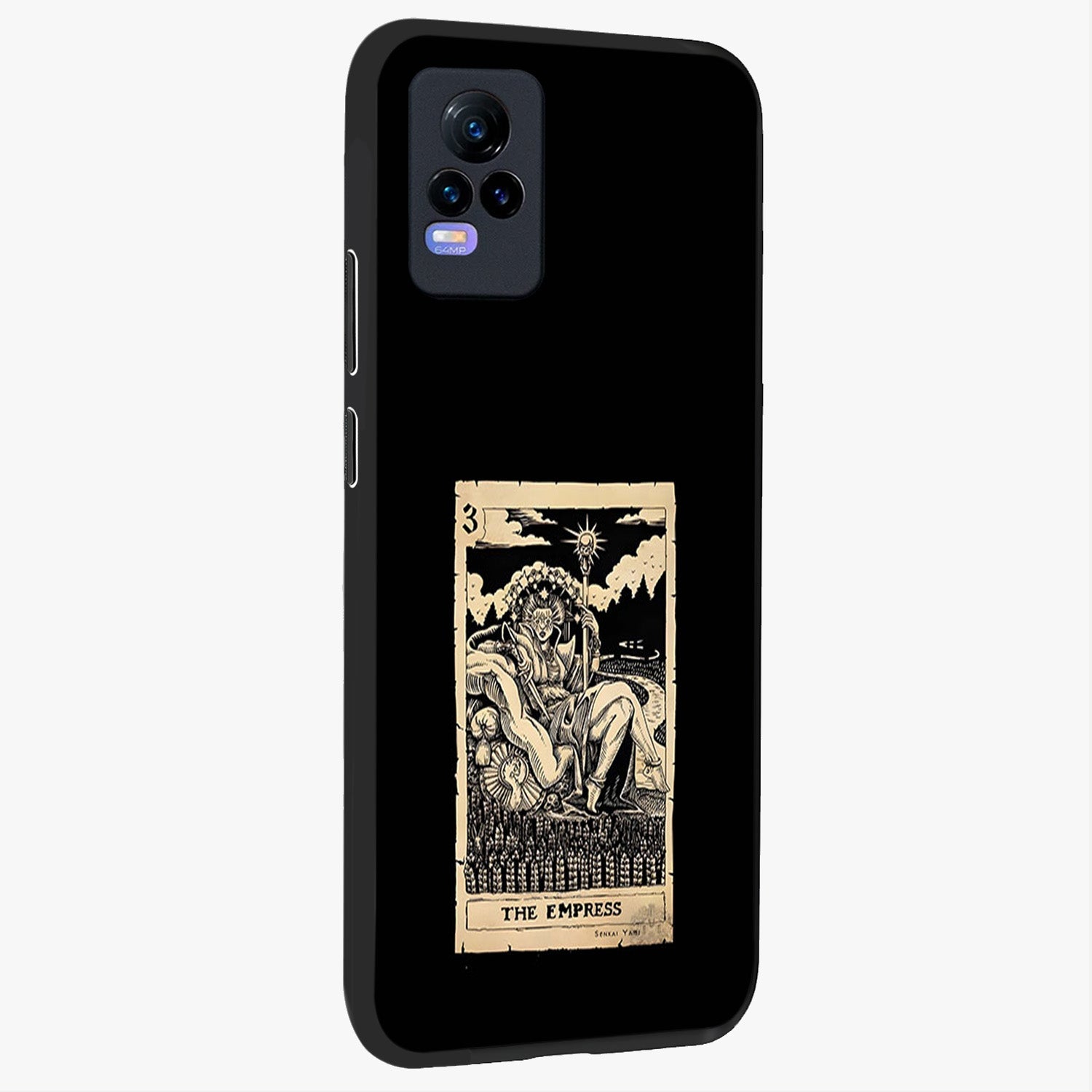 The Empress Glass Case upright view showcasing powerful empress themed artwork with luxurious artistic theme.