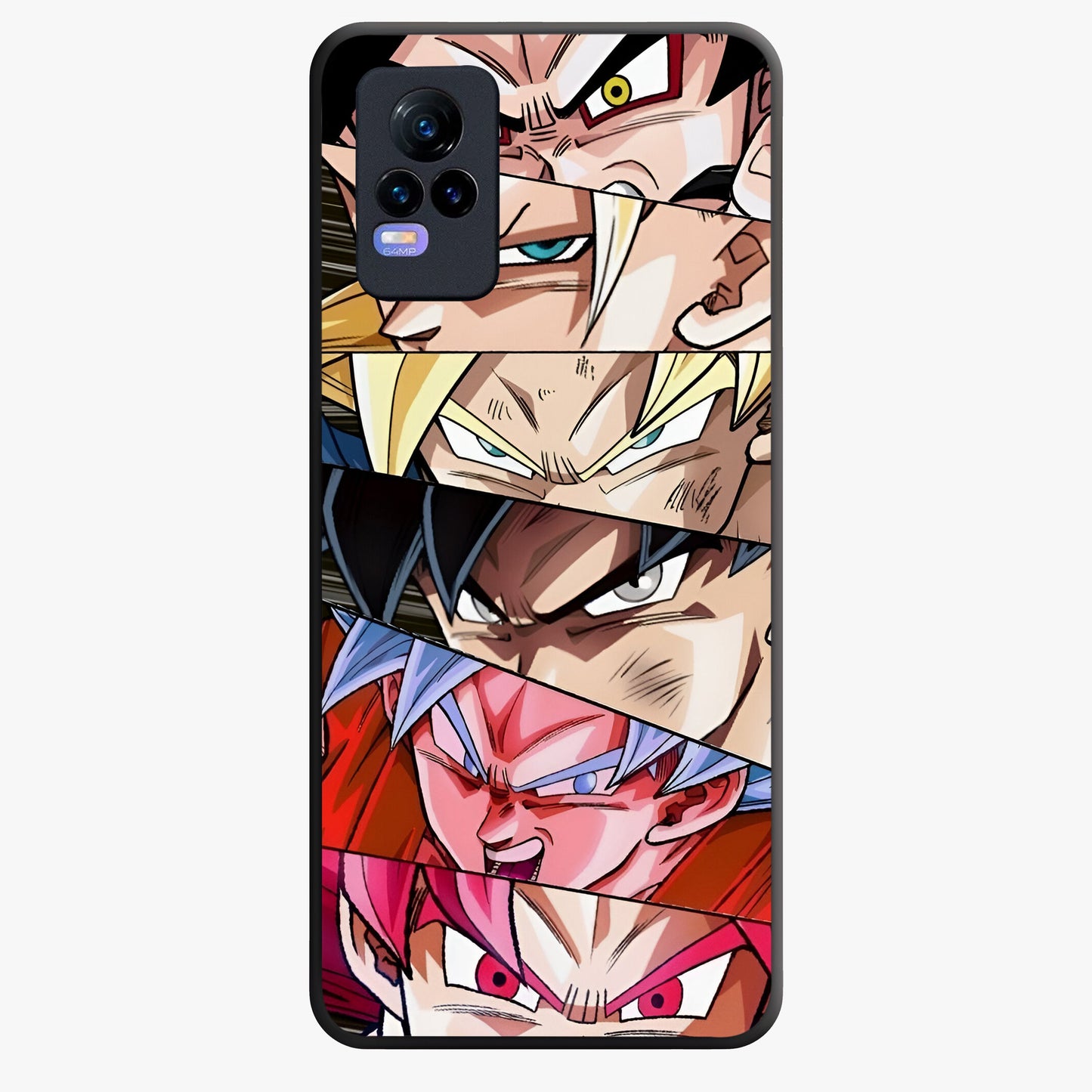 Anime Character Glass Case showing flat back view with vibrant anime artwork and glossy glass finish.