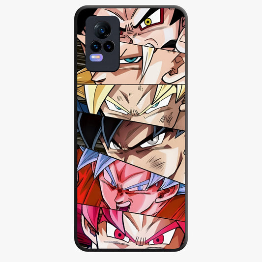 Anime Character Glass Case showing flat back view with vibrant anime artwork and glossy glass finish.