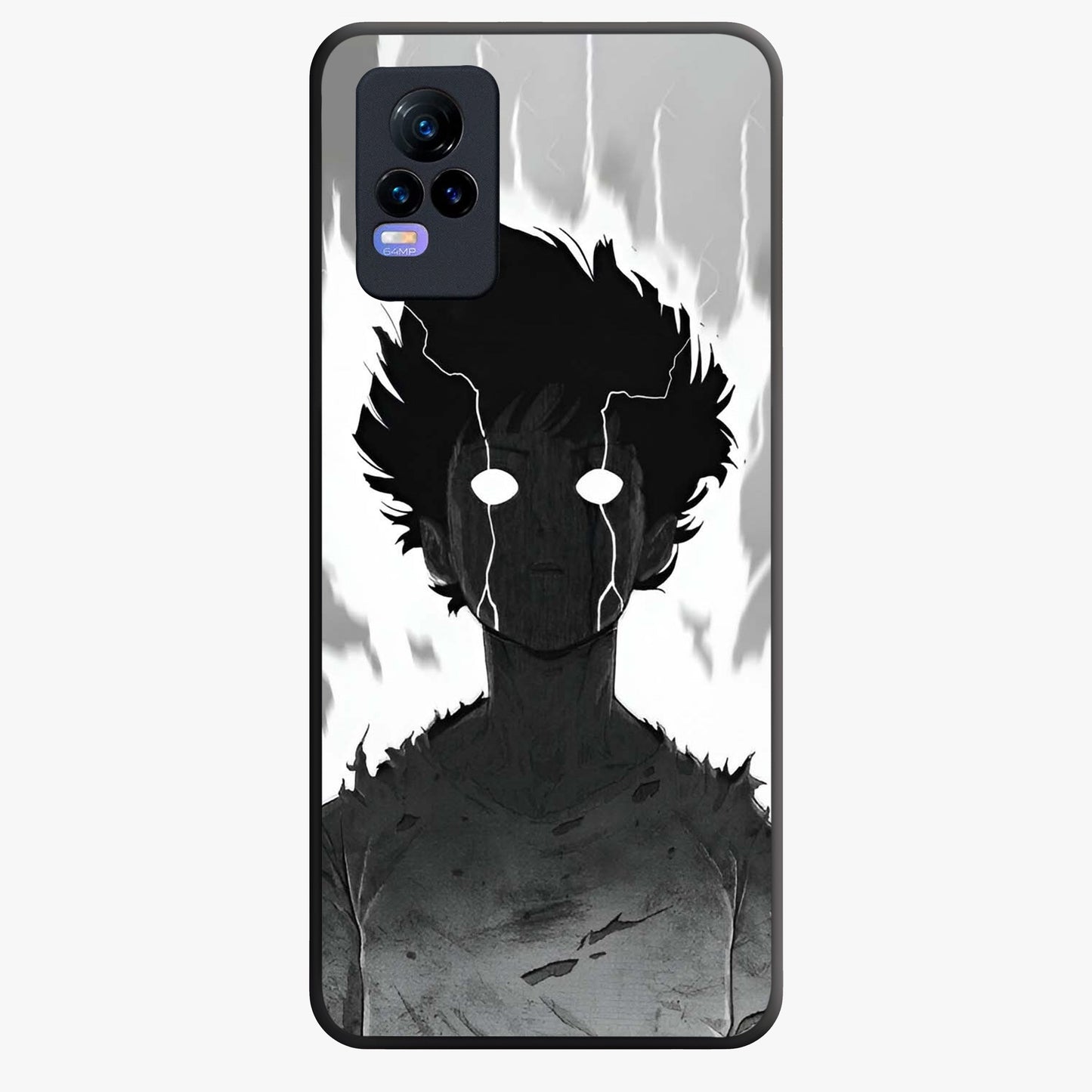 Awakened Inner Rage Glass Case showing flat back view with intense artistic artwork and glossy glass finish.