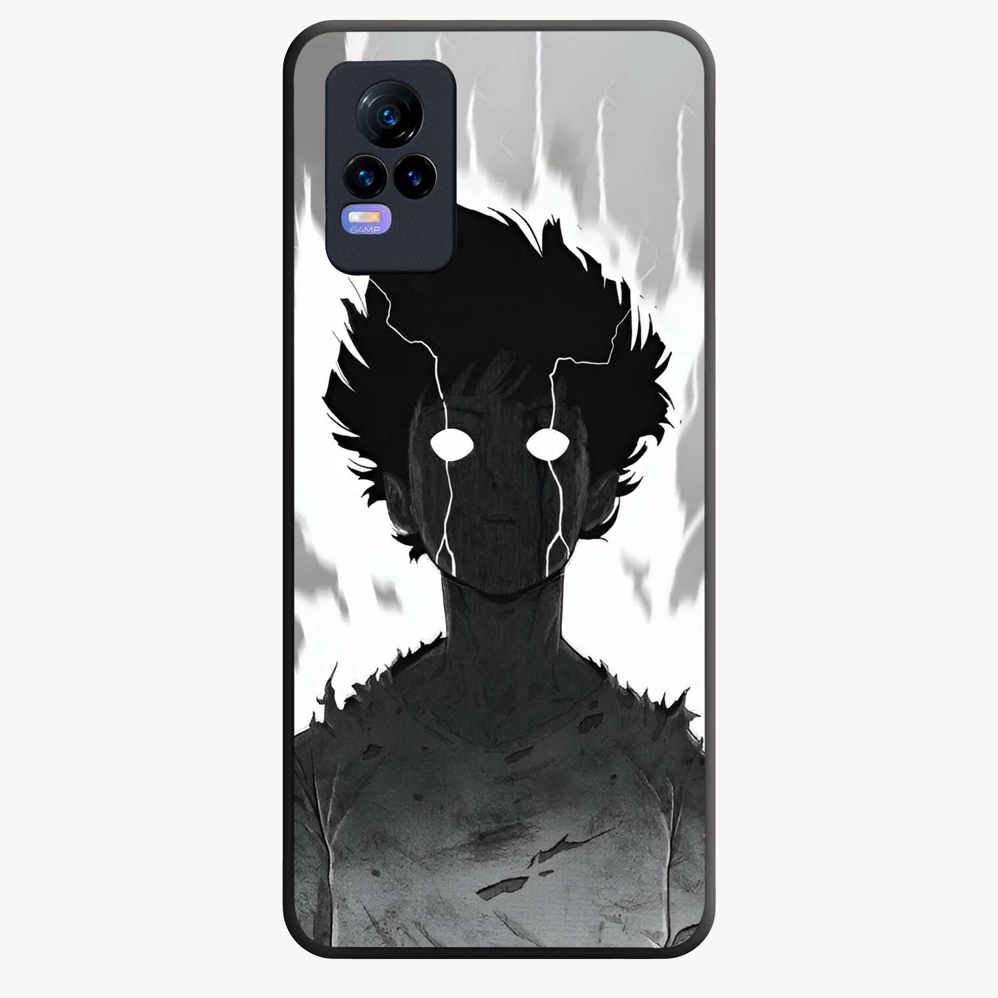Awakened Inner Rage Glass Case showing flat back view with intense artistic artwork and glossy glass finish.