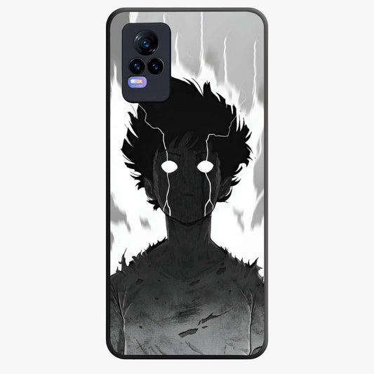 Awakened Inner Rage Glass Case showing flat back view with intense artistic artwork and glossy glass finish.