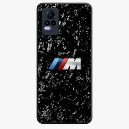 Carbon Speed Mark Glass Case showing flat back view with sporty carbon pattern artwork and glossy glass finish.