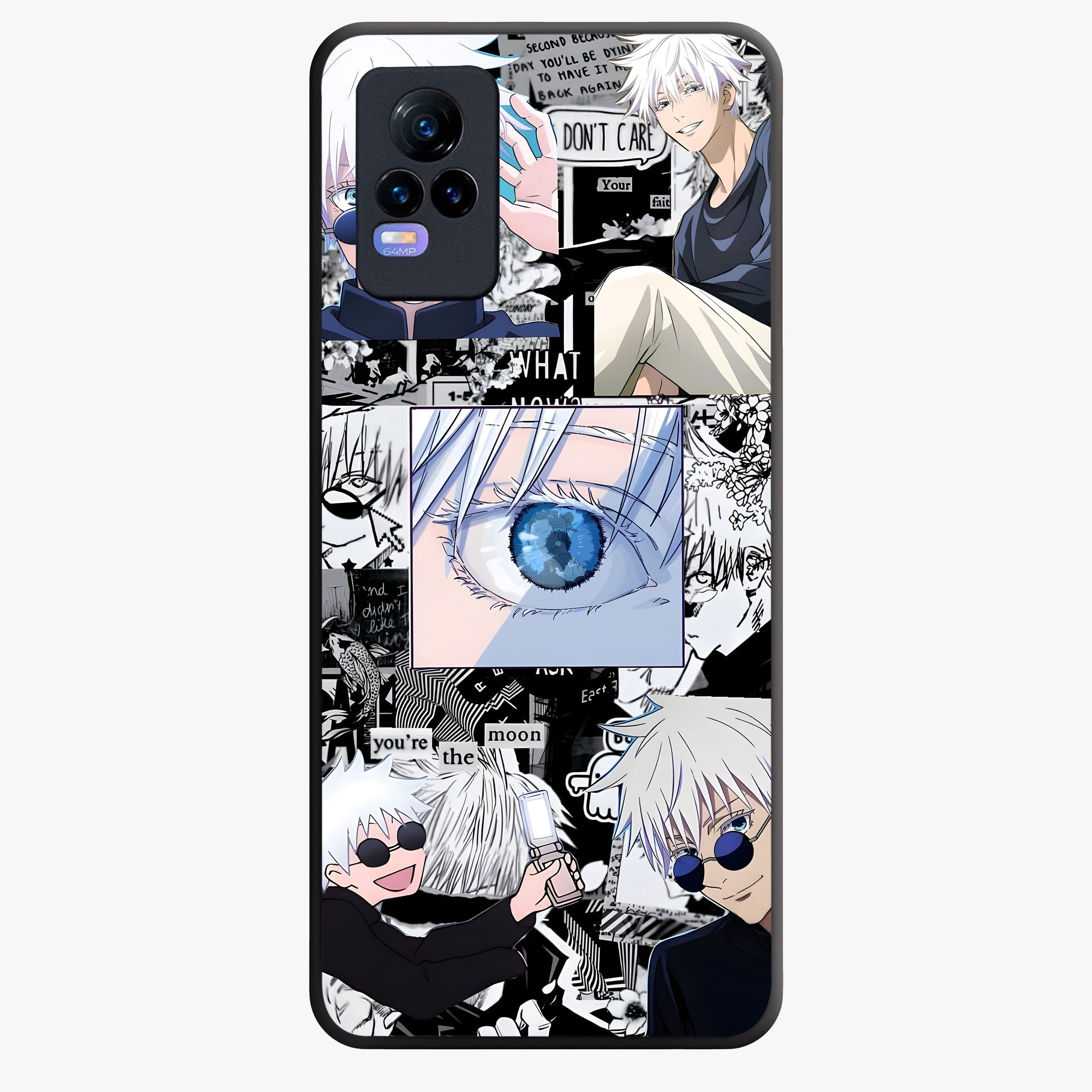 Infinity Sorcerer Chaos Glass Case showing flat back view with mystical sorcerer themed artwork and glossy glass finish.