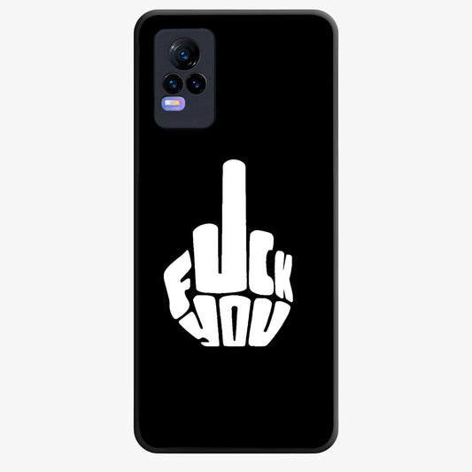 Rebel Mode On Glass Case showing flat back view with bold rebellious typography artwork and glossy glass finish.