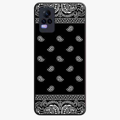 Retro Rebel Threads Glass Case showing flat back view with vintage street style artwork and glossy glass finish.