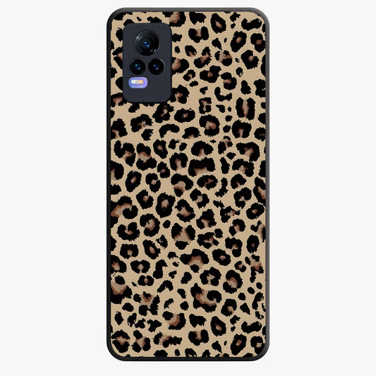 Savage Chic Pattern Glass Case showing flat back view with stylish patterned artwork and glossy glass finish.