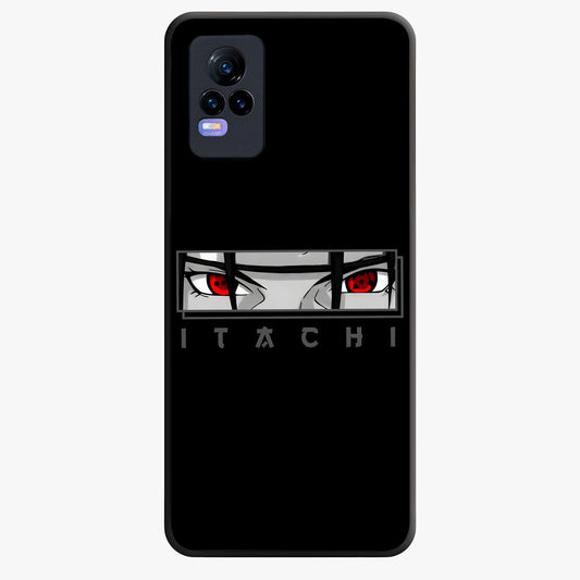 Scarlet Gaze Dominance Glass Case showing flat back view with striking red themed artwork and glossy glass finish.