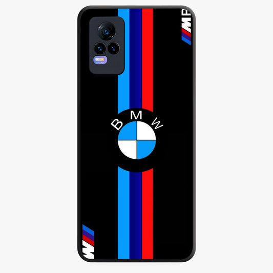Turbo BMW Beast Glass Case showing flat back view with high performance sports car artwork and glossy glass finish.