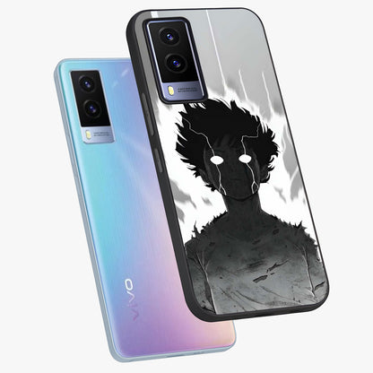 Awakened Inner Rage Glass Case displayed in angled mockup highlighting powerful graphic design and bold artistic theme.